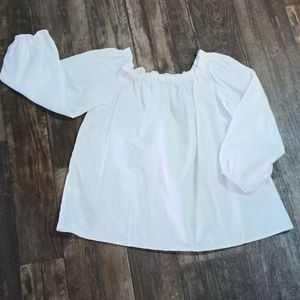 Women's Adorable Tafetta Peasant Blouse XL